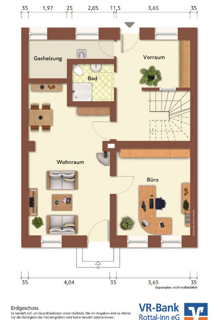 Reihenmittelhaus zum Kauf 296.000 € 7 Zimmer 210,6 m²<br/>Wohnfläche 146 m²<br/>Grundstück Gangkofen Gangkofen 84140