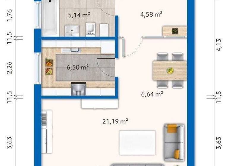 Wohnung zum Kauf 175.000 € 2 Zimmer 65 m² 2. Geschoss Quettingen Leverkusen 51381