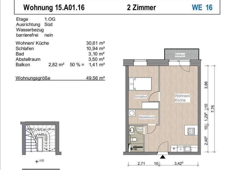 Wohnung zum Kauf - Erstbezug provisionsfrei 272.580 € 2 Zimmer 49,6 m² 1. Geschoss Gaarden-Ost Kiel 24143
