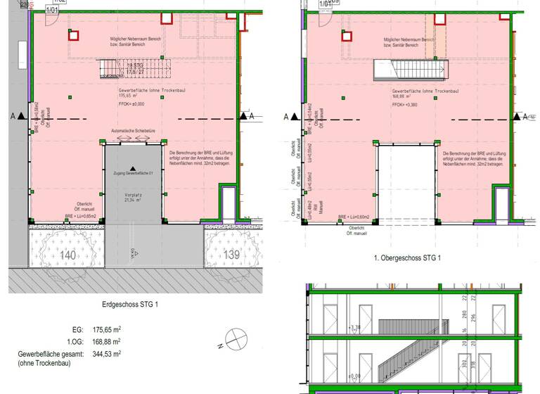 Bürofläche zur Miete - Erstbezug 11,50 € teilbar ab 168,9 m² Wien 1220