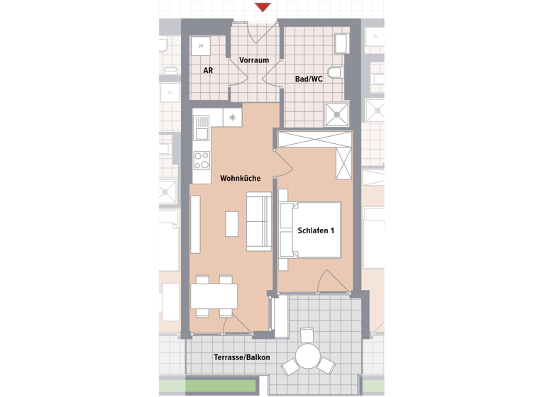 Wohnung zum Kauf - Erstbezug 185.900 € 2 Zimmer 44,5 m² Puntigam Graz,17.Bez.:Puntigam 8055