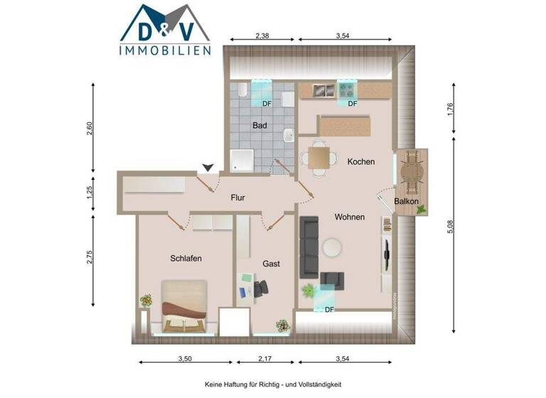Wohnung zum Kauf 119.000 € 2,5 Zimmer 60,6 m² 2. Geschoss Wesselburen 25764