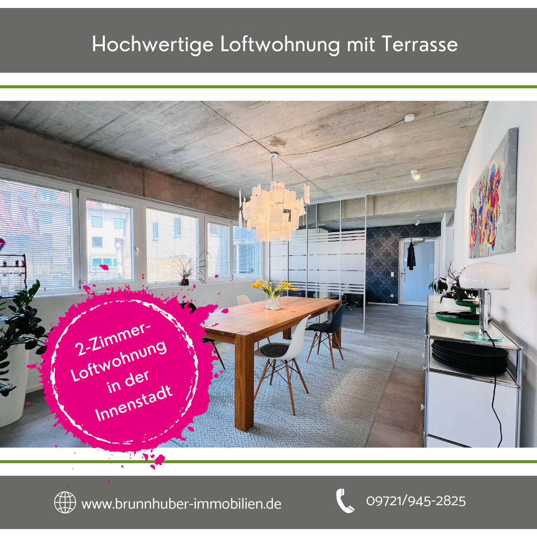 Loft zur Miete 1.400 € 2 Zimmer 136,8 m²<br/>Wohnfläche 1.<br/>Geschoss Altstadt Schweinfurt 97421