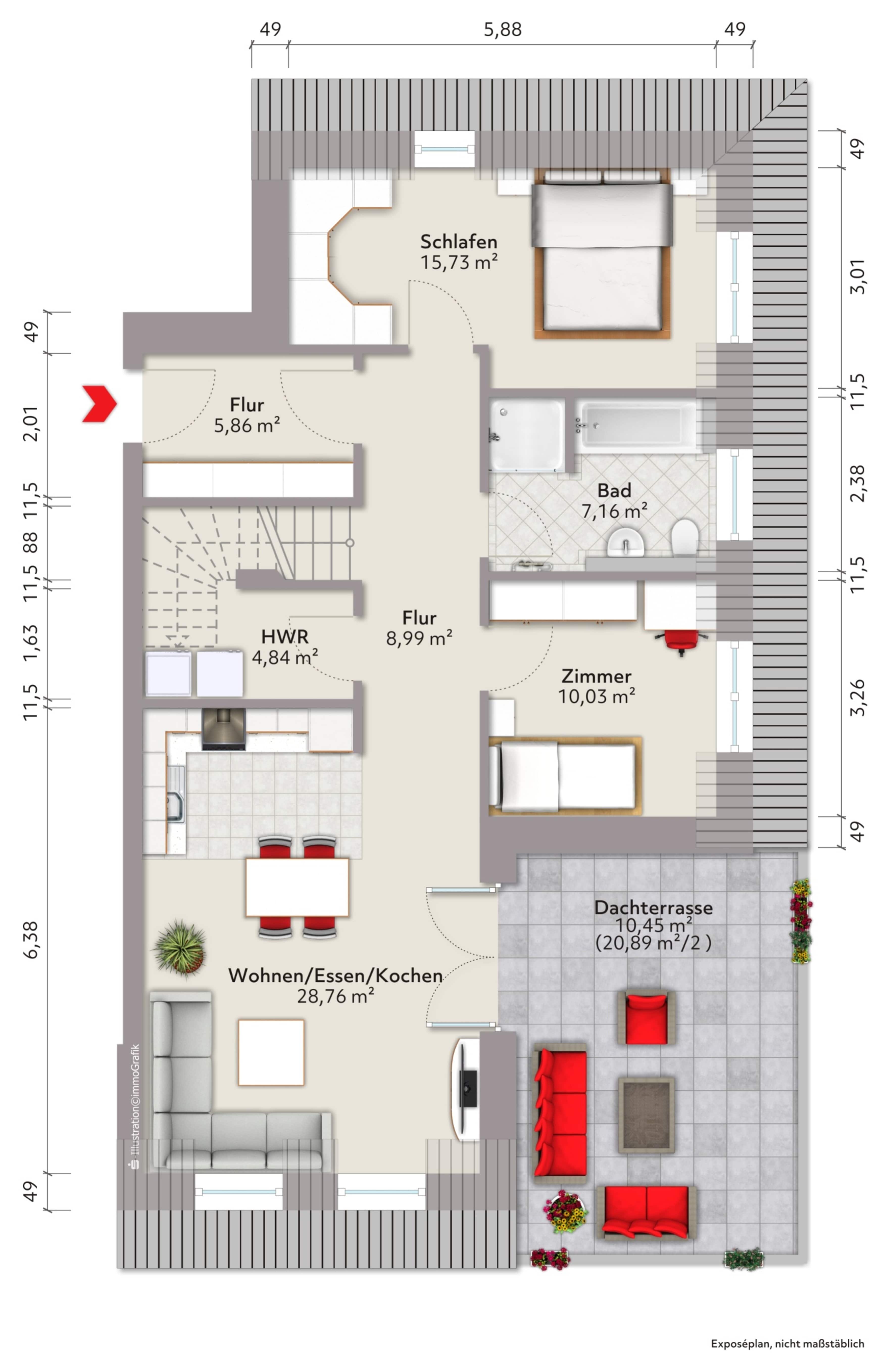 Wohnung zur Miete 1.490 € 4 Zimmer 127,1 m²<br/>Wohnfläche Todtglüsingen Tostedt 21255