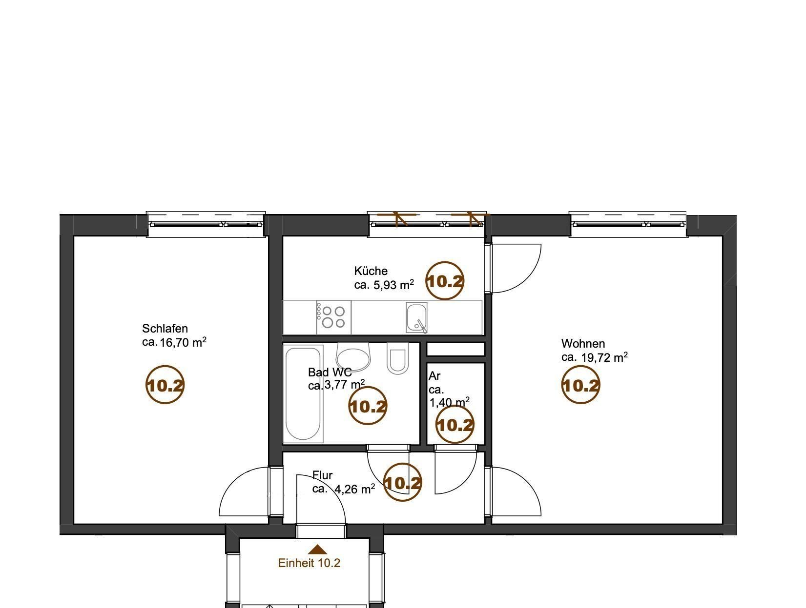 Immobilie zum Kauf provisionsfrei als Kapitalanlage geeignet 89.000 € 2 Zimmer 51,8 m²<br/>Fläche Creußen Creußen 95473