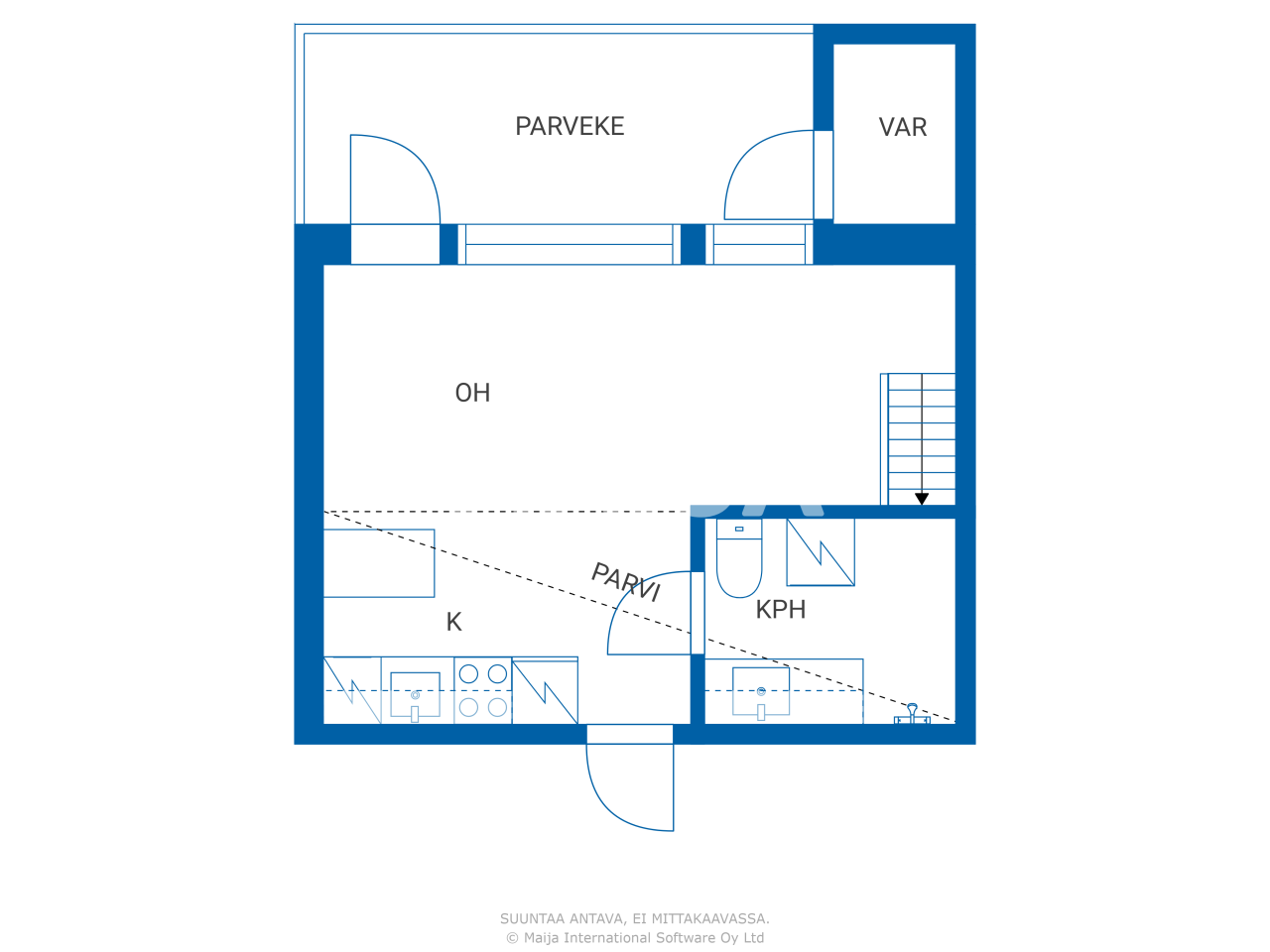 Studio zum Kauf 134.000 € 1 Zimmer 25 m²<br/>Wohnfläche 3.<br/>Geschoss Mäkelänkatu 7 Järvenpää 04400