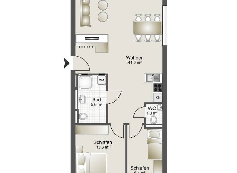 Wohnung zur Miete 1.149 € 3 Zimmer 74,2 m² frei ab sofort Helenenstraße Sankt Gilgen 5340