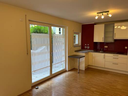 Terrassenwohnung zur Miete 1.150 € 2 Zimmer 38 m² Geschoss -1/4 frei ab 01.02.2026 Moosach München 80992