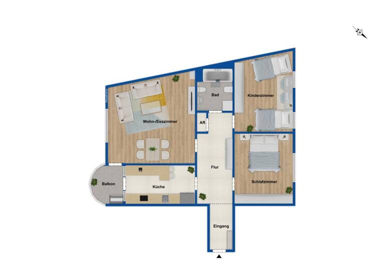 Wohnung zum Kauf 169.900 € 3 Zimmer 91,4 m² 1. Geschoss Mittelstadt Hagen 58095