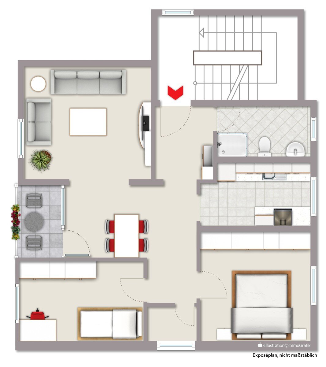 Wohnung zum Kauf 249.000 € 3 Zimmer 74 m²<br/>Wohnfläche 1.<br/>Geschoss Angelmodde Münster 48167