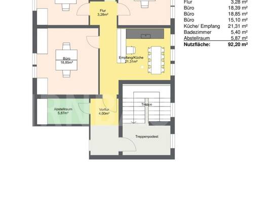 Bürofläche zur Miete provisionsfrei 4 Zimmer 92,2 m² Bürofläche Hafenstraße 48 Nördliche Mühlenvorstadt Greifswald 17489
