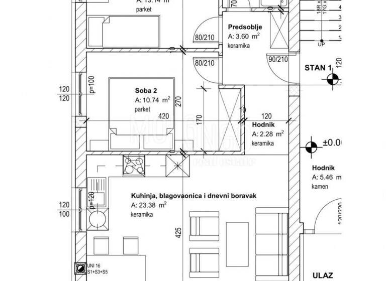 Wohnung zum Kauf 215.000 € 3 Zimmer 67 m² Viskovo Viskovo