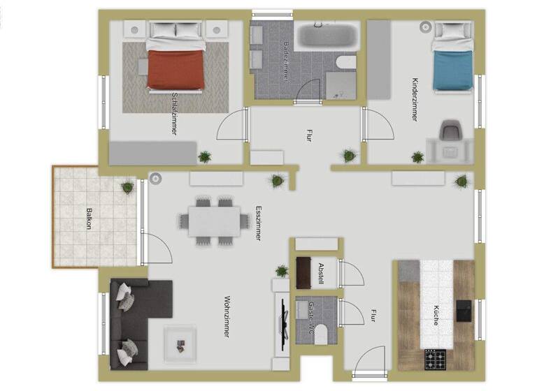 Wohnung zum Kauf 299.000 € 3 Zimmer 89 m² 2. Geschoss Biberach Biberach an der Riß 88400