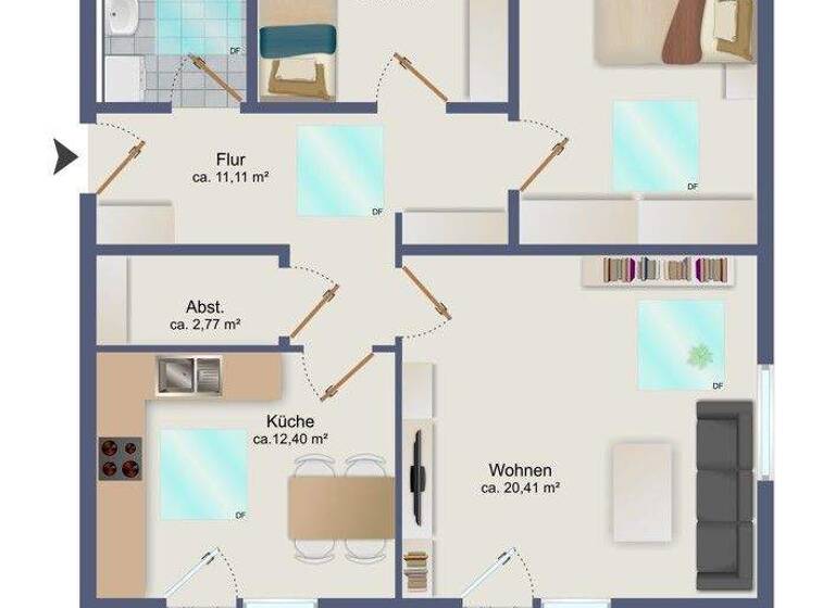 Wohnung zum Kauf 330.000 € 3 Zimmer 84,7 m² EG Steinfelder Straße 32 Osterdamme Damme 49401