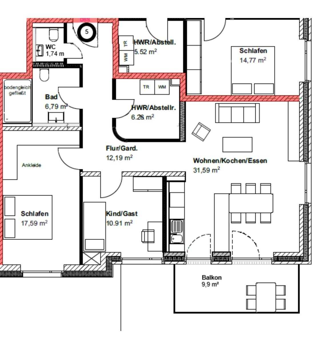 Wohnung zur Miete 925 € 3 Zimmer 92 m²<br/>Wohnfläche 1.<br/>Geschoss Haselünne Haselünne 49740