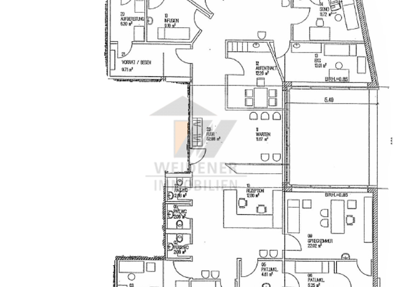 Praxis zur Miete provisionsfrei 2.890 € 15 Zimmer 289,3 m² Bürofläche teilbar ab 289,3 m² Mühlengasse 15 Innenstadt Gera 07545