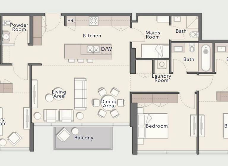Wohnung zum Kauf provisionsfrei 4 Zimmer 155 m² Dubai 122002