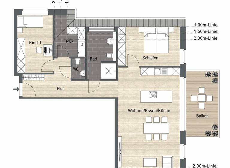 Wohnung zum Kauf 398.000 € 3 Zimmer 97,1 m² Borken 46325
