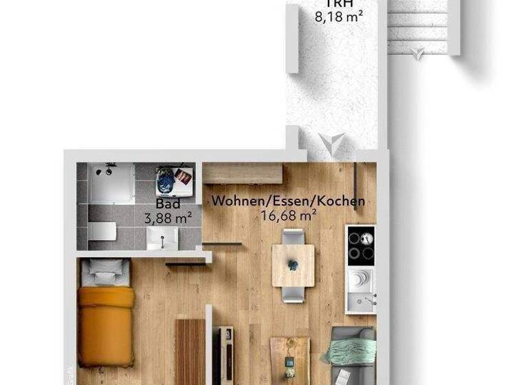 Terrassenwohnung zum Kauf 178.000 € 2 Zimmer 35 m² EG frei ab sofort Hofmarkstraße 10 Niedertraubling Obertraubling 93083