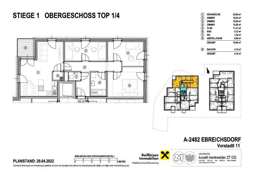 Wohnung zum Kauf 327.249 € 4 Zimmer 87,9 m²<br/>Wohnfläche 1.<br/>Geschoss Ebreichsdorf 2483