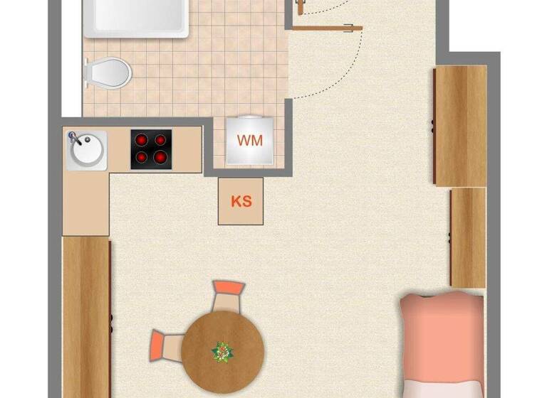 Studio zum Kauf 195.000 € 1 Zimmer 28 m² Bissingen Bietigheim Bissingen 74321