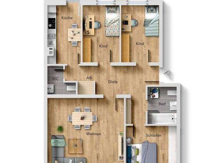 Wohnung zum Kauf 278.000 € 4 Zimmer 91,4 m² 1. Geschoss Hassels Düsseldorf 40599