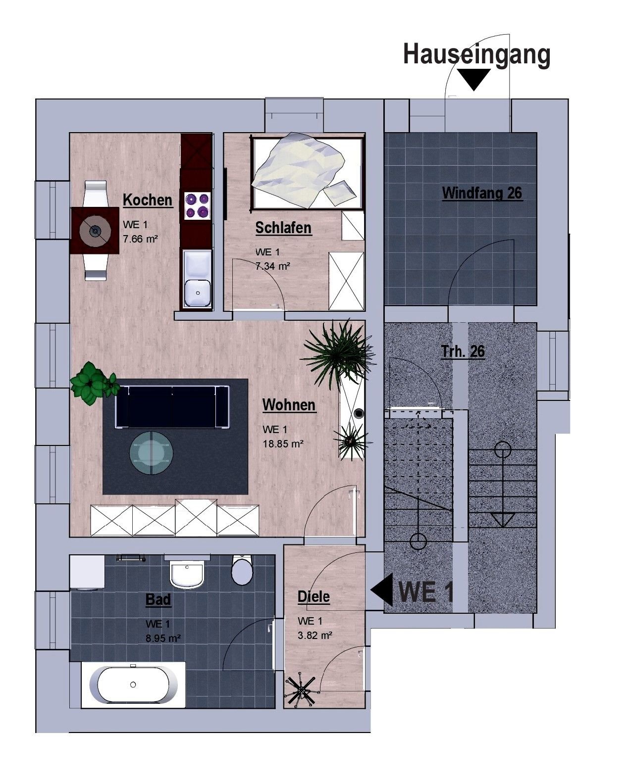 Wohnung zur Miete 412 € 2 Zimmer 48,5 m² EG Fabrikstraße Coswig 01640