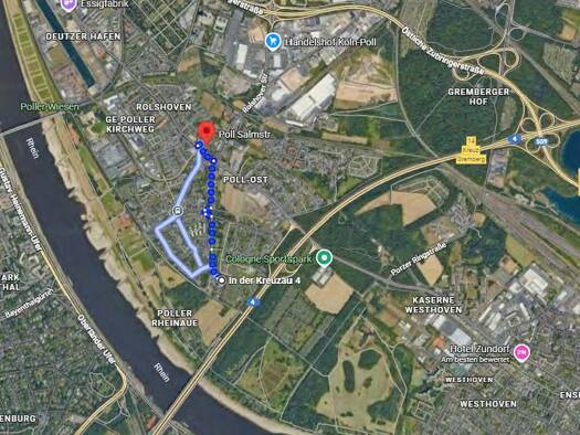 Wohnung zur Miete 1.200 € 3 Zimmer 67 m² Geschoss 7/22 frei ab sofort Poll Köln 51105