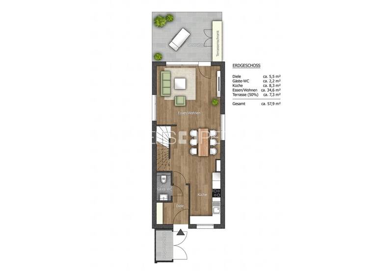 Maisonette zur Miete - Erstbezug 1.990 € 5 Zimmer 145 m² Dinkelstieg 1b Geesthacht 21502