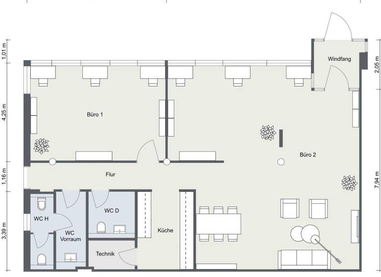 Bürofläche zur Miete 1.364 € 2 Zimmer 124 m² Bürofläche Eschbachstraße 6 Kirchzarten 79199