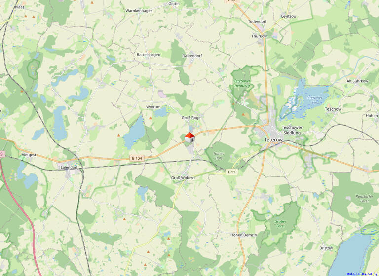 Grundstück zum Kauf 55.000 € 1.919 m² Grundstück Groß Roge 17166