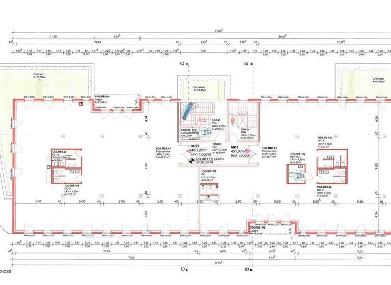 Praxis zur Miete - Erstbezug provisionsfrei 12,50 € 408,6 m² Bürofläche Schweinheim Aschaffenburg / Schweinheim 63743