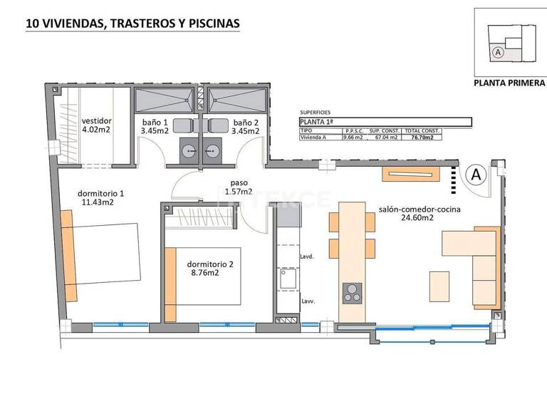 Studio zum Kauf 209.000 € 3 Zimmer 76 m² EG Murcia 30740