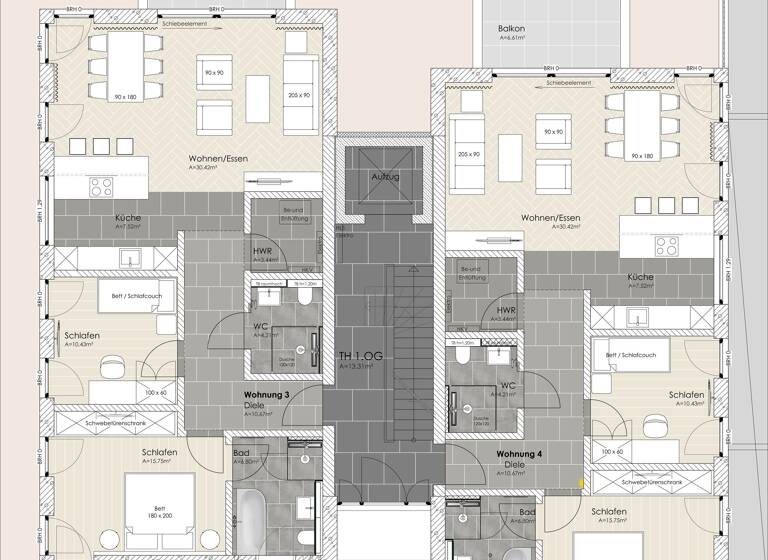 Wohnung zum Kauf 865.317 € 3 Zimmer 91,5 m²<br/>Wohnfläche 1.<br/>Geschoss Dünenstr. 19 Binz Binz 18609