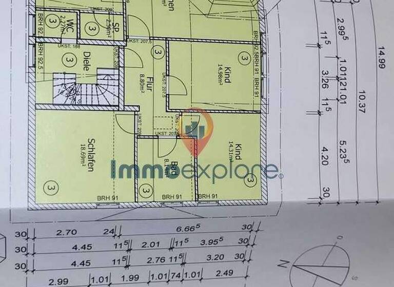 Wohnung zur Miete 1.250 € 3 Zimmer 125 m² 1. Geschoss Westerfeld Neu-Anspach 61267