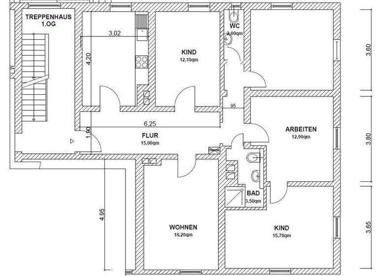 Wohnung zur Miete 617 € 5 Zimmer 102,8 m² 1. Geschoss frei ab 01.06.2026 Steinbreite 9 Holzminden 37603