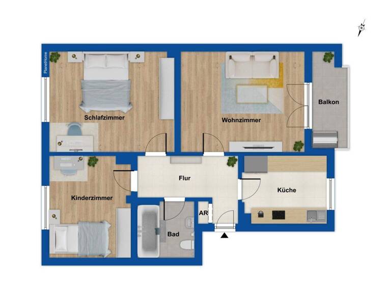 Wohnung zum Kauf 149.000 € 3 Zimmer 71 m² 2. Geschoss Dießem/Lehmheide Krefeld 47805
