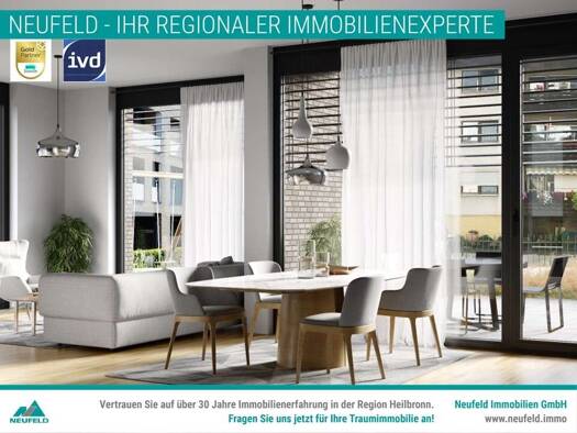 Wohnung zur Miete - Erstbezug 1.390 € 4,5 Zimmer 96,7 m² 3. Geschoss frei ab sofort Degmarner Str. 15 Oedheim 74229