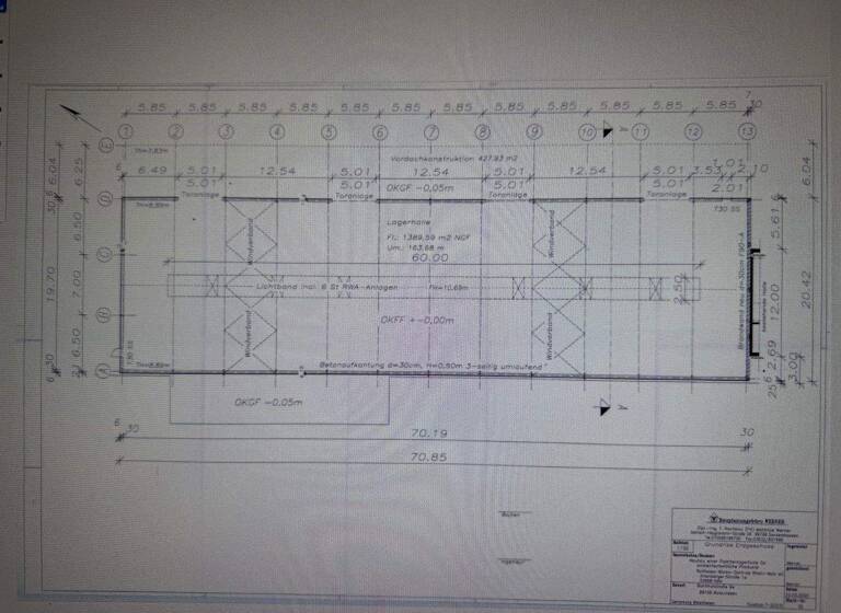 Lagerhalle zur Miete provisionsfrei 7.000 € 1.700 m² Lagerfläche Bahnhofstraße 10 Walschleben 99189