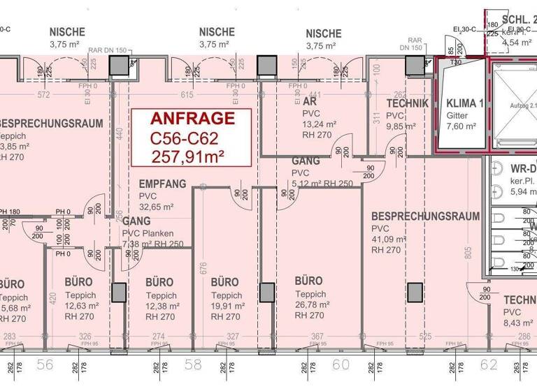 Bürofläche zur Miete 14 € 260 m² Bürofläche Wien 1030
