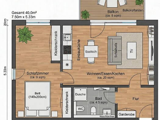 Wohnung zur Miete 600 € 2 Zimmer 40 m² 3. Geschoss frei ab 01.07.2026 Mahlsdorf Berlin 12043
