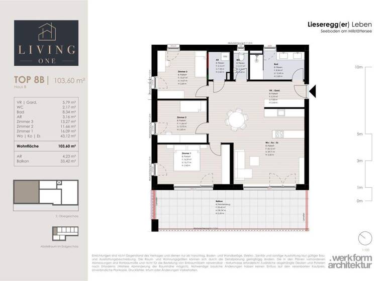 Wohnung zum Kauf 586.000 € 4 Zimmer 102,6 m² 2. Geschoss Seeboden am Millstätter See 9871