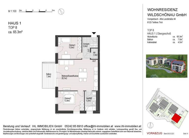 Wohnung zum Kauf - Erstbezug 337.680 € 3 Zimmer 65,3 m² 2. Geschoss Lenzen 239 Oberau 6311