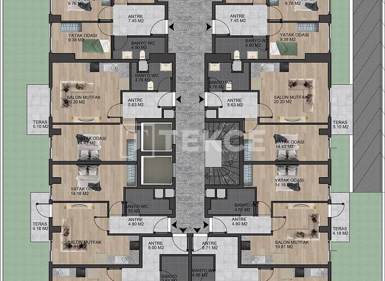 Penthouse zum Kauf 262.000 € 4 Zimmer 150 m² EG Antalya 07050