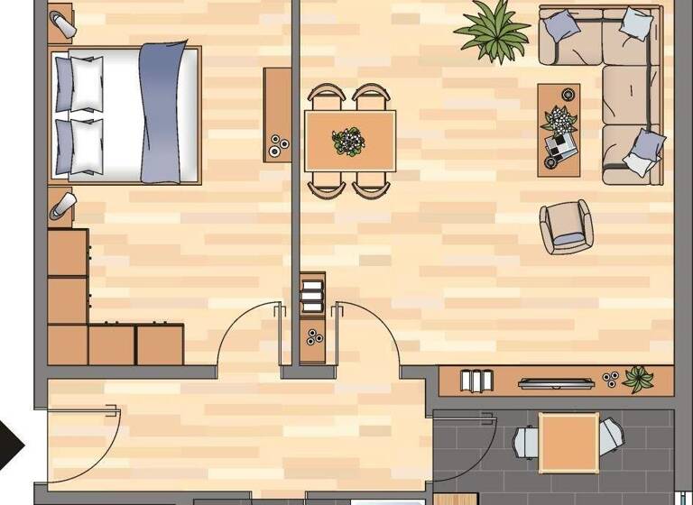 Wohnung zur Miete 534 € 2 Zimmer 52,2 m² 7. Geschoss Harzburger Straße 18 Burg Hannover 30419