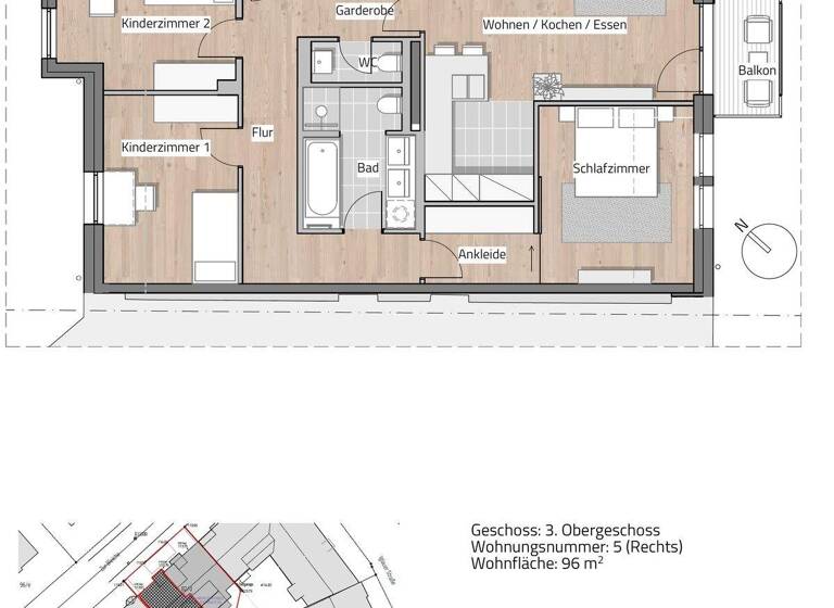 Wohnung zum Kauf - Neubau 674.000 € 4 Zimmer 95,9 m² 3. Geschoss Laubegast Dresden 01279