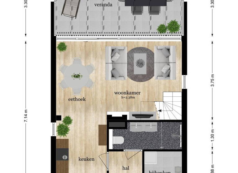 Haus zum Kauf provisionsfrei 329.000 € 4 Zimmer 73 m² 354 m² Grundstück Sint Maarten 1744KS