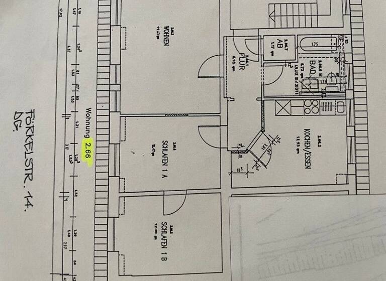 Wohnung zur Miete 498 € 3 Zimmer 71,2 m² frei ab 08.03.2026 Förkelstr. 14 Hüttenheim Duisburg 47259