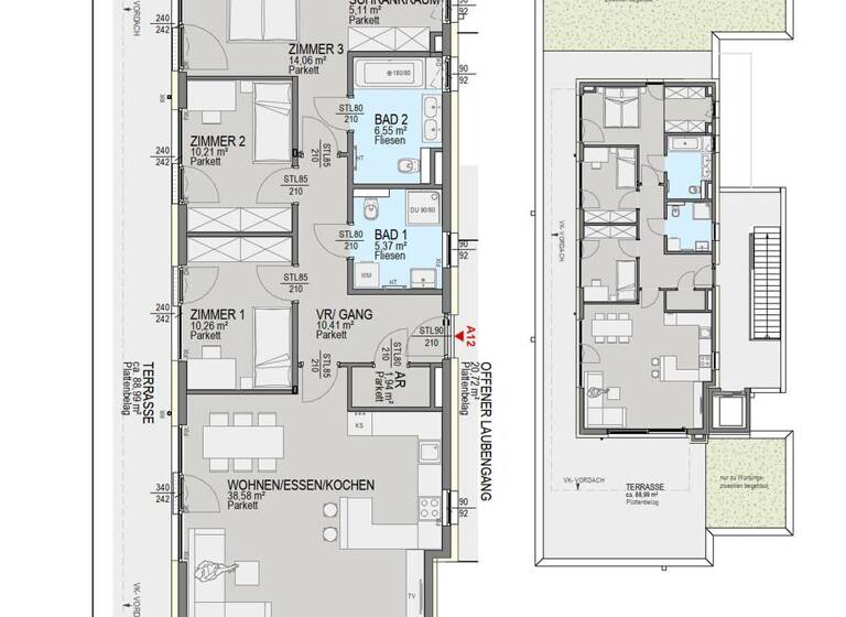 Penthouse zum Kauf 996.800 € 4 Zimmer 102,8 m² Geidorf Waltendorf 8010