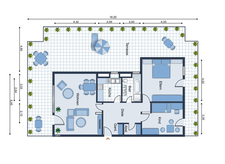 Penthouse zum Kauf 380.000 € 3 Zimmer 115,6 m²<br/>Wohnfläche 6.<br/>Geschoss Blankenloch Stutensee 76297